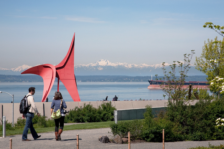 The outdoor art at Olympic Sculpture Park.
